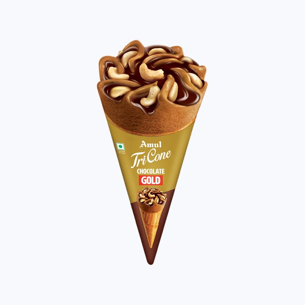 Chocolate Tricone Ice Cream Cone